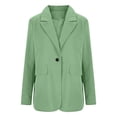 thumbnail image 3 of Baberdicy Women's Lightweight Suit Jacket Open Front Blazer for Women - Business Casual Spring Summer Cardigan Coat - Thin Work Office Jacket (S-XXXL) (Mint Green | XL), 3 of 6