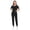 Black, variant on Scrubs Set for Women Nurse Uniform Jogger Set Stretch Top & Pants with Multi Pocket for Nurse Workwear