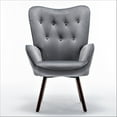 thumbnail image 2 of US Pride Furniture Kreedence 26.38" W Microfiber Wing Back Armchair, Gray, 2 of 5