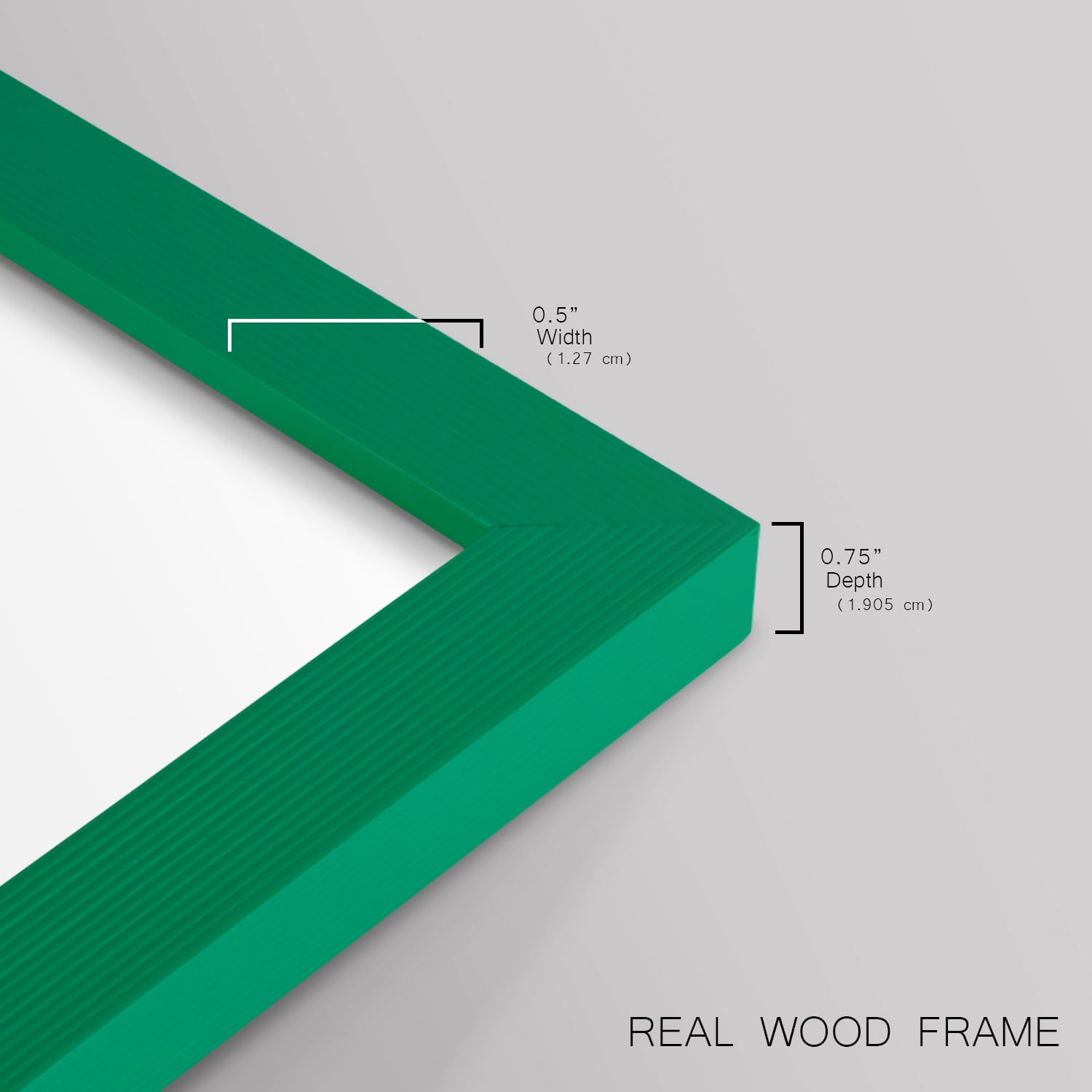 Modern Flow in Green Solid Wood 8 x 10 Framed Print