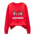 thumbnail image 4 of MIUOWANP Christmas Tops Clearance Christmas Fashion Women's Casual Long Sleeve Printed Ladies Sweatshirts Tops, 4 of 5