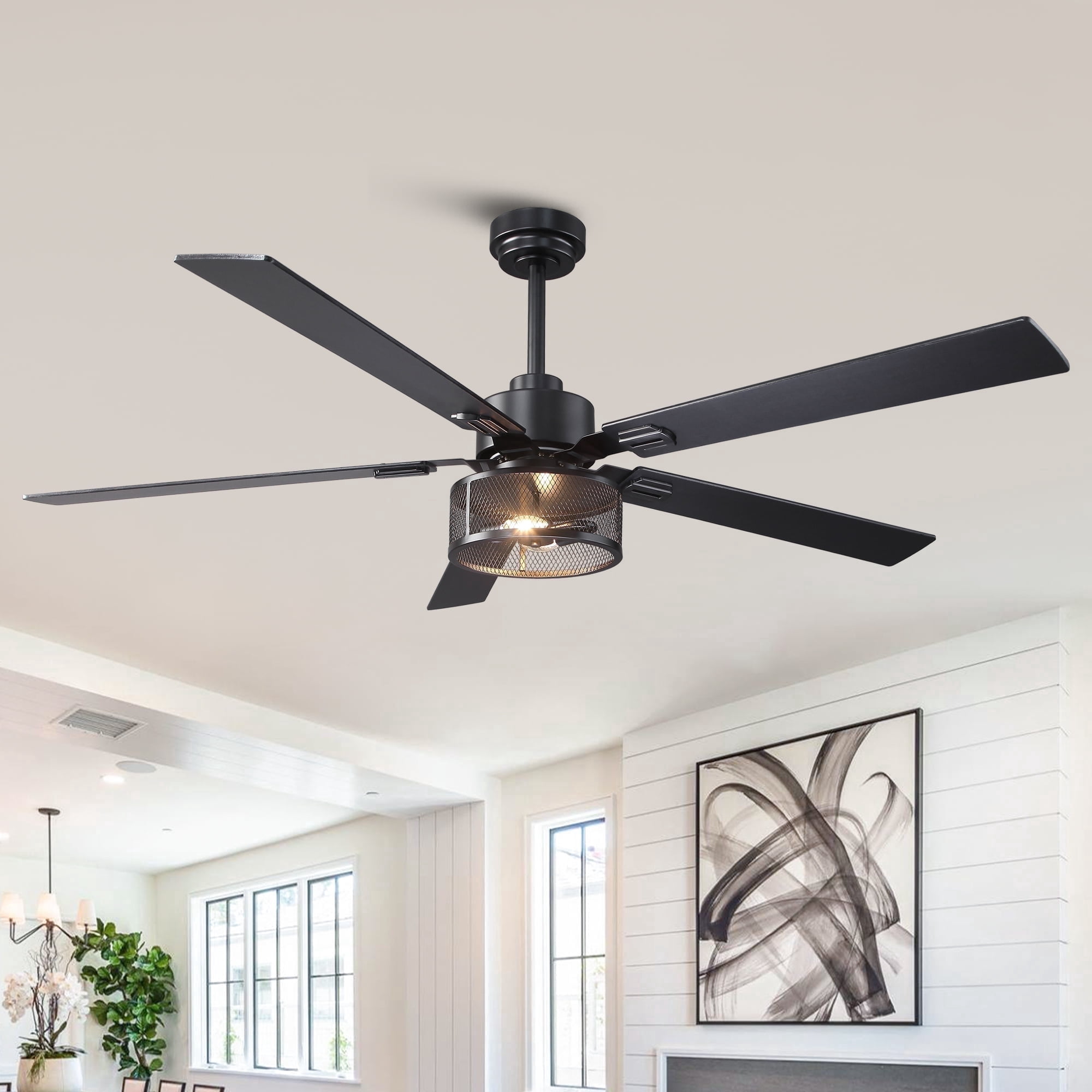 Hampton Bay 37564 52 in. Rothley LED Ceiling Fan with Light Kit&