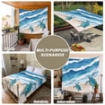 thumbnail image 6 of Blue Coastal Large Tapestry for Bedroom Wall Hanging Tapestry, Sea Turtle Summer Beach Waves Nautical Ceiling Backdrop Tapestries Poster Blanket Wall Decor for Teens Room Living Room Dorm 86" x 104", 6 of 8
