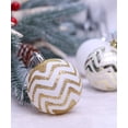 thumbnail image 4 of 30 Pcs Christmas Ball Ornaments, Gold and White Hanging Christmas Decorations, 2.36", 4 of 8