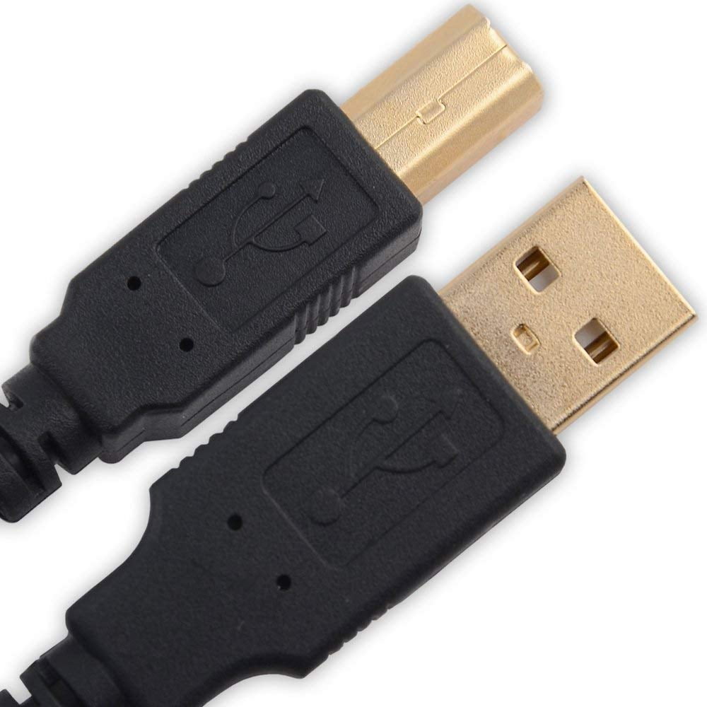UL Listed 15Ft Extra Long USB-Printer-Cable 2.0 HP OfficeJet LaserJet Envy Lot 