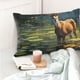 thumbnail image 4 of Fotbe Peaceful Deer Lily Pond Funda de Almohada Decorativa Estilo Occidental, Lujo en Algodón, Fundas para Almohadas King, Cojín Estampado para Decoración del Hogar-14"x20", 4 of 6