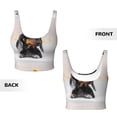 thumbnail image 5 of Haiem Dachshund Sitting in Bathtub Pattern Womens Sports Bra - U Neck Padded Low Impact Yoga Bra Workout Crop Top Gym Moisture-Wicking Workout Vest -Small, 5 of 9
