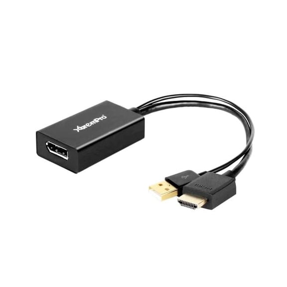 Xtrempro  HDMI Plus USB A & M to Displayportp F Audio Vidoe Adapter Cable - Black