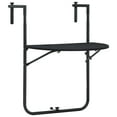 thumbnail image 1 of vidaXL Hanging Balcony Table Black 60x64x83.5 cm Plastic Rattan Look, 1 of 5