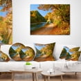 thumbnail image 4 of Designart Dunajec River Gorge in Autumn - Landscape Photo Throw Pillow - 18x18, 4 of 5