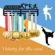thumbnail image 5 of Soporte para medallas con diseño de karate, colgador de pared, ganchos y soporte para cintas., 5 of 7