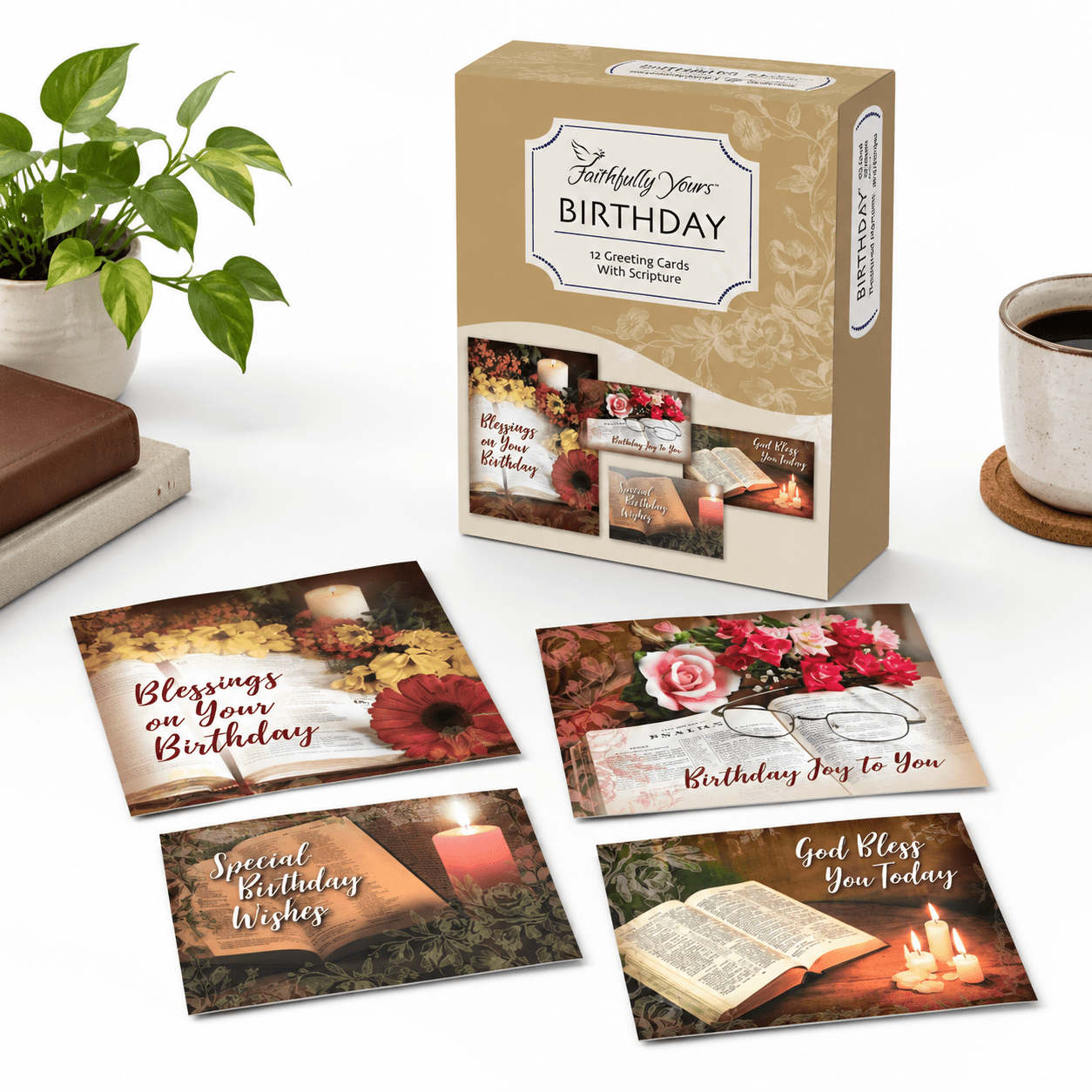 Birthday - Treasured Moments Religious Faith-Based Greeting Cards 12 Pack