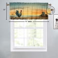 thumbnail image 4 of Farm Animal Rooster Window Curtain Valances Vintage Farmhouse Coastal Sunset Rod Pocket Window Valance for Living Room Bathroom Bedroom Kitchen 54 by 18 in, 1 Panel, 4 of 6