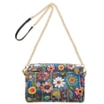 thumbnail image 2 of FORMRS Women Crossbody Purse with Chain Strap Vegan Leather Shoulder Handbag, Blue Colorful Flowers, 2 of 7