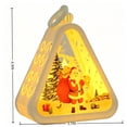 thumbnail image 7 of Christmas Hanging Night Light – Triangular LED Lamp with Tree, Santa & Snowman Pattern, Warm White Glow, Battery Operated Desktop Decor for Xmas Home, 7 of 7
