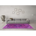 thumbnail image 3 of Ahgly Company Indoor Rectangle Medallion Purple Traditional Area Rugs, 2' x 5', 3 of 4