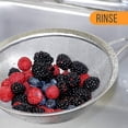 thumbnail image 4 of Fine Mesh Strainer Basket - Stainless Steel Colander with Handle - Flour Sifter for Baking - Kitchen Food Strainer, Fruit, Tea, Rice, Spaghetti, Pasta Strainer, 4 of 6