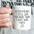 thumbnail image 4 of 49th Wedding Anniversary Mugs for Husband from Wife - After 49 Years I Still Love You More Than I Hate Your Farts Mug - 49 Year Anniversary 11 oz Coffee Mug for Boyfriend Him, 4 of 6