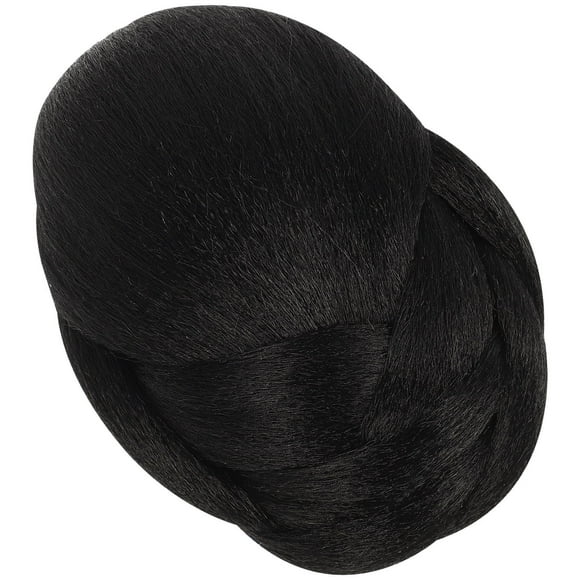 RUNROTOO Synthetic Fiber Chignon Jaw Clip Bun Wig Set for Ladies Bridal Girls Wedding Prom Party