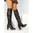 thumbnail image 5 of Women's Slouchy Knee High Boots With Chunky Heel,Comfortable And Fashionable For Fall And Winter Wear For Women, 5 of 10