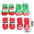 thumbnail image 2 of Calcetines navideños para perros, aptos para uso en interiores, 4 piezas de protectores de patas para mascotas, 2 of 5