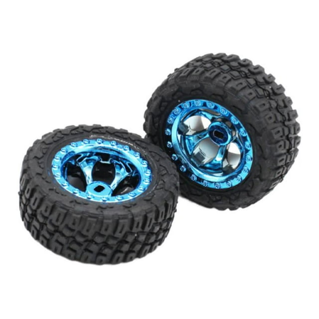 Neumático de goma para coche RC, neumáticos de orugas RC, 2 uds. Pieza de coche RC más duradera hecha de neumático de goma material de alta calidad,