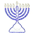 thumbnail image 2 of Northlight 23" LED Rope Light Commercial Hanukkah Menorah - Clear/Blue, 2 of 3