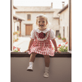 thumbnail image 3 of BemeyourBBs Infant Baby Girl Strawberry Outfits Summer Gingham Plaid Romper Dress Short Sleeve Embroidery Dress Bodysuit Newborn Playsuit Clothes, 3 of 9