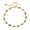 Golden-2, variant on lureme Multicolor Oval Rectangle Heart Glass Stones Chain Bracelet for Women Golden Extenstion(bl003571-2)