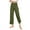 Army Green1, variant on Plus Size Yoga Pants for Women Wrap V Waist Straight Leg Comfy Lounge Trousers Slacks Solid Color
