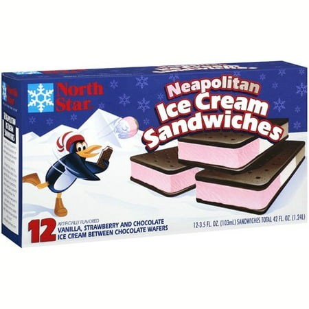 north star neapolitan ice cream sandwiches 12 ice cream northstar ice cream