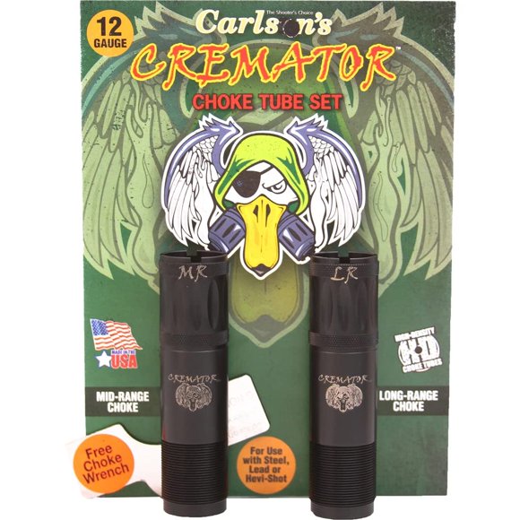 Carlson's Choke Tube Crémier Remington Non-Ported Waterfowl Choke Tube, 12 Gauge, MR & LR, Noir