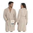 thumbnail image 1 of Bata de Baño Suave, Absorbente y de Secado Rápido, Unisex Real Textil (Beige, Unitalla), 1 of 8