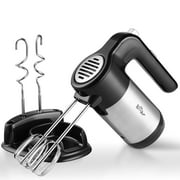 Bear Hand Mixer Electric, 300W Power Handheld Mixer with Turbo Boost, Black