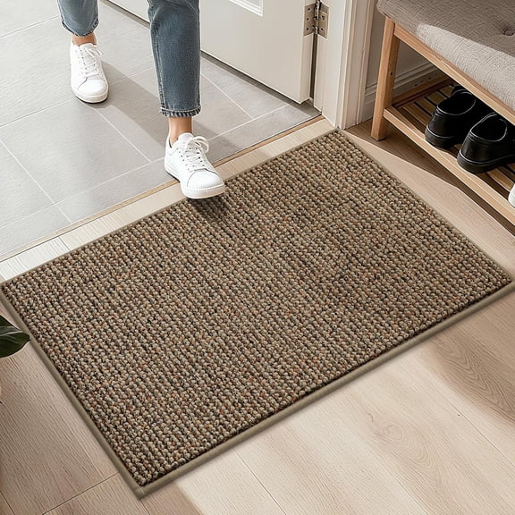 20"x32" Entryway Rug Indoor Door Mat Non-Slip Washable, Hallway Rugs Absorbent & Stain Resist Hall Carpet Runner Rugs for Entryway, Front Door Floor Mats Laundry Room Rugs for Entry, Taupe