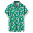 thumbnail image 4 of Camisas hawaianas con estampado 3D de huevos de conejo para hombre y mujer, camisa de playa con dibujos animados del día de Pascua 2024, ropa para mujer, camisa kawaii para niños, top con botones, 4 of 5