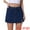 Dark Blue, variant on Women's High Waisted A Line Stretchy Side Slit Mini Denim Skirt L Light Blue