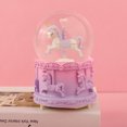 thumbnail image 2 of Caja de música Dreamy Carousel Crystal Globe con luz LED, 2 of 2