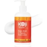 Koji White Lotion pour le Corps à l'Acide Kojique et à la Papaye - Exfoliante, Hydratante, Soin de la Peau pour Peau Abîmée par le Soleil, Végane, Sans Parabènes, 8,45 Fl Oz (1 Bouteille)