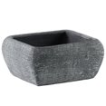 thumbnail image 1 of Cement Recessed Lip Low Square Pot With Tapered Bottom, Large, Gray, 1 of 1