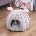 thumbnail image 2 of DOLITY Cat Bed Warm Machine Washable Cave Non-Slip Cozy Sleeping for Kitten Pet Floor, 2 of 7