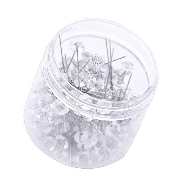 5x100x Diamond Heading Pin Florists Pins Capacilización de boda de ojal 8 × 52 mm 5 piezas
