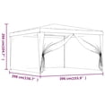 thumbnail image 5 of vidaXL Party Tent with 4 Mesh Sidewalls Green 4x4 m HDPE, 5 of 5