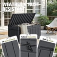 thumbnail image 3 of Homall 82 Gallon Outdoor Storage in Resin Deck Box Lockable Deck Box, Gray, 3 of 7