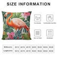 thumbnail image 5 of JRXY  Flamingo Throw Pillow Cover Summer Tropical Palm Leaf and Butterfly Orchid Home Decorative Pillow Cases Square Cushion Covers for Sofa Couch Pillowcase (FT-Flamingo) White, 5 of 5