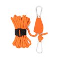 thumbnail image 1 of Graflsoa Heavy-Duty Reflective Tent Rope with Adjustable Metal Pulley for Outdoor Canopy Setup, Orange Large Size, 1 of 6