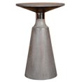 thumbnail image 1 of Table d'appoint rustique moderne en bois massif et métal – gris pâle, 1 of 5