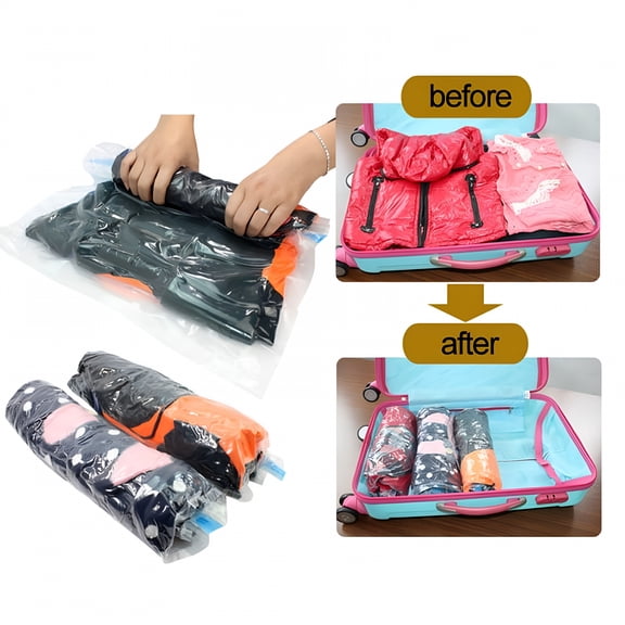 XIBUFE Waterproof Vacuum Storage Bags For Clothes, College Dorm Packing Bags