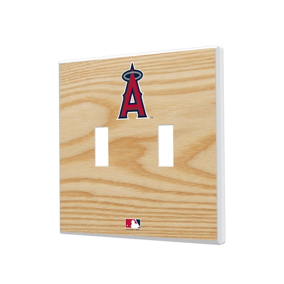Los Angeles Angels Baseball Bat Design Double Toggle Light Switch Plates