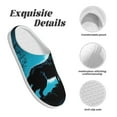 thumbnail image 5 of Wukai Blue Full Moon Wolf Print Women's Indoor Bedroom Slipper Slip On Shoes, Unisex House Shoes with Anti-Skid Sole for Men, Gift for Women Men-35/36, 5 of 7